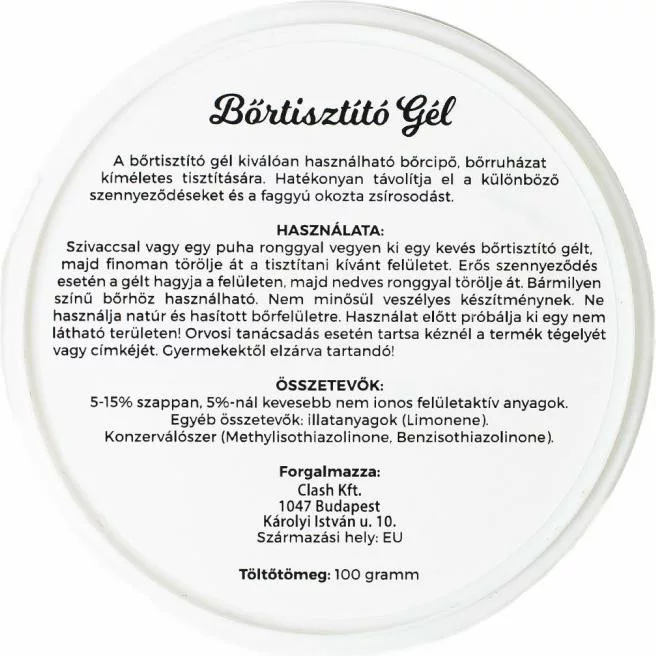 Cipőápoló Bőrtisztító gél