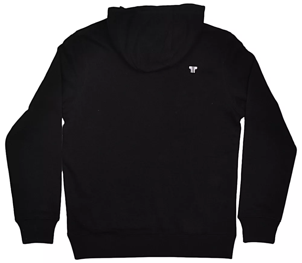 Pulóver Fekete írott kapucnis - XS